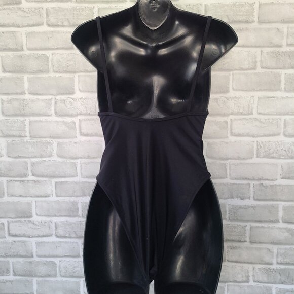 UpWest One Piece Swimsuit Henley High Leg Tank Small Beach NEW $88 - Picture 3 of 7